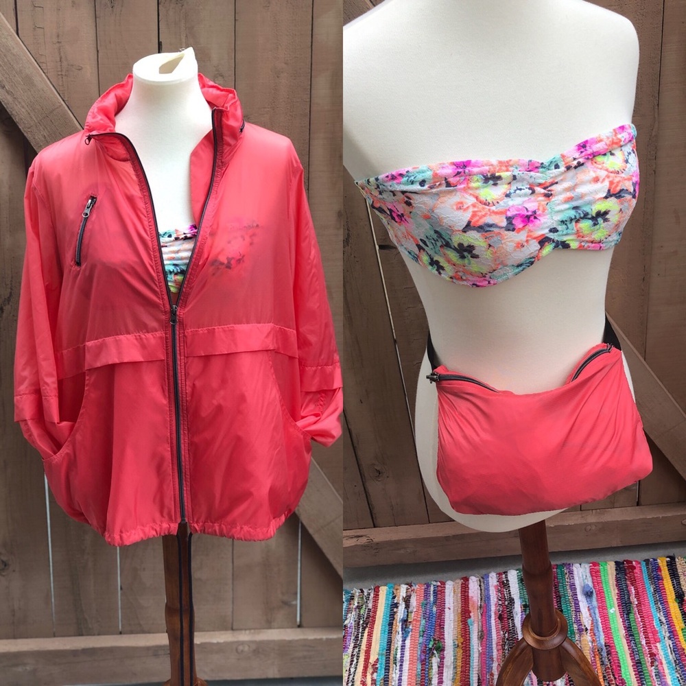 Saks fifth avenue packable rain coat